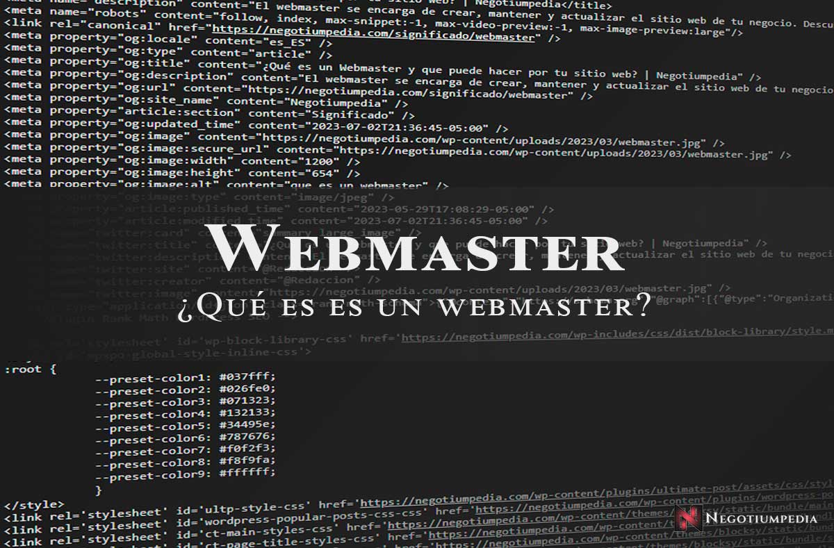 que es un webmaster